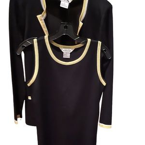 Misook twin piece jacket and tank set